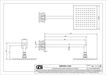 Верхний душ Gessi Emporio Emporio shower 47286.299 Matte Black