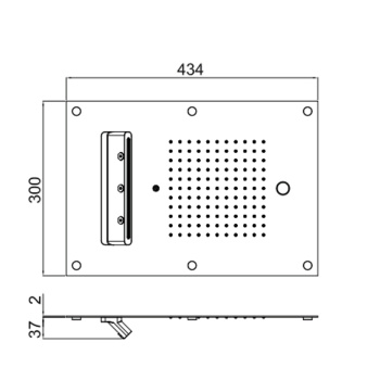 Переключатель Carimali MyDream c 1 кнопкой для хромотерапии из латуни, хром (со склада продаем в комплекте с душсистемами с литерой /S) 0P001-CR