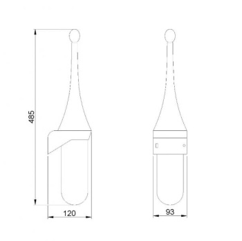 Туалетный ёршик Nofer настенный Black 09109.N