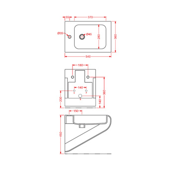 Биде подвесное Artceram LA FONTANA 36х54, с 1 отв под смеситель, c креплением, белый LFB001 01 00 bi*1