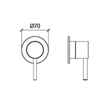 Смеситель настенный встраиваемый Almar однорычажный, copper brushed pvd E180140.CO
