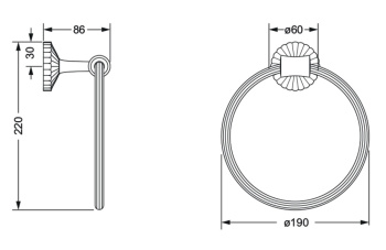 Держатель для полотенец Jorger Cronos 637.00.047.000 chrome
