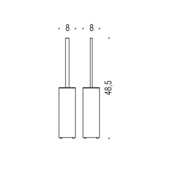 Туалетный ёршик Colombo Look напольный, PVD Vintage матовый B1606.VM