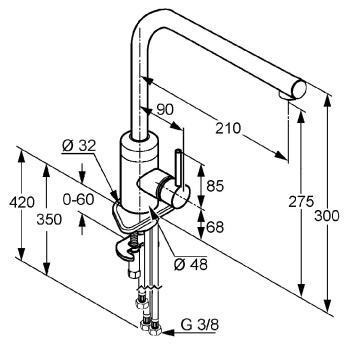 Смеситель для кухни Kludi L-Ine 428190577