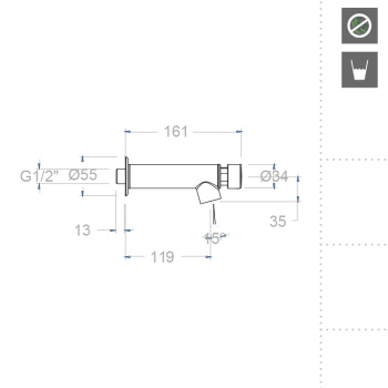 Порционный кран Ramonsoler Solestop для раковины встраиваемый 745203
