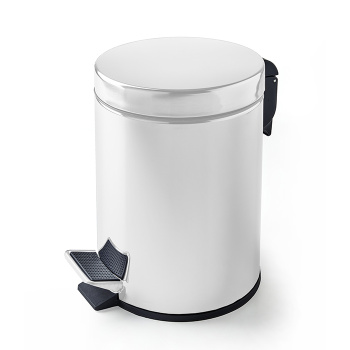 3SC Metal Tonda Ведро 5 л. 22,5x30,5xh33,5 см, с педалью, с крышкой и механизмом softclose, цвет: белый матовый MET65ABO