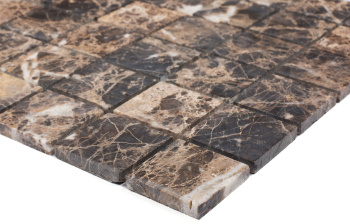 Мозаика натуральный мрамор Starmosaic Classic 48x48 Dark Emperador Matt (jmst071) 305x305x8 шт