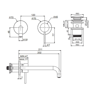 Смеситель для раковины Fima Carlo Frattini Spillo Steel F3081WLX9INOX нержавеющая сталь