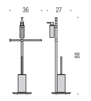 Стойка с аксессуарами Colombo Planets 88 хром B9819.CR