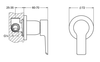 Смеситель для гигиенического душа Jorger Exal 632.20.237.000 chrome