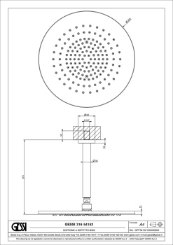 Верхний душ Gessi 54152.726 Warm Bronze Brushed PVD