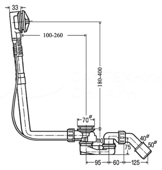 Слив-перелив Viega 103071 белый