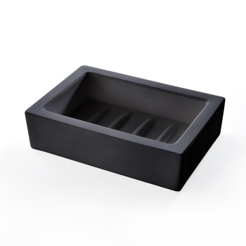 3SC Mood Black Мыльница настольная, композит Solid Surface, цвет: чёрный матовый  MN01A