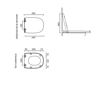 Сиденье для унитаза 45×36 Catalano ALVEA с микролифтом Bianco lucido 0651100001