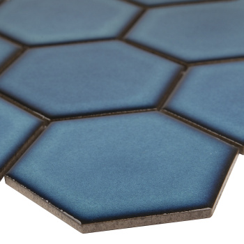 Керамическая мозаика Starmosaic Geometry Hexagon Big Deep Blue Glossy (jjfq80048) 256x2956 шт
