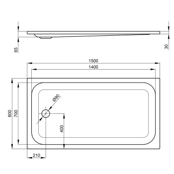 Душевой поддон Bette 150х80 см 5933-000