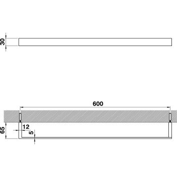 Полотенцедержатель Cisal Quad 60 см, хром QU09010221 Акция