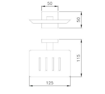 Мыльница Nofer из нержавеющей стали глянцевая BARCELONA 16912.В