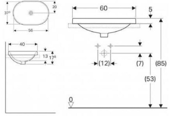 Раковина встраиваемая Geberit VariForm 500.730.01.2 белая