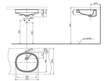 Встраиваемая раковина Toto PUBLIC LW764Y#XW