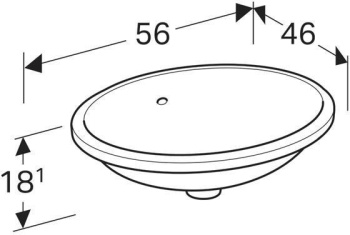 Раковина встраиваемая Geberit VariForm 500.752.01.2