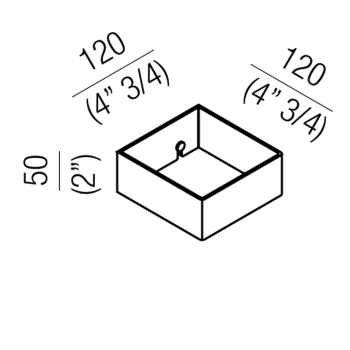 Коробочка для аксессуаров Agape 369, подвесной, глянец A369222A