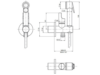 Гигиенический душ со смесителем Fima Carlo Frattini COLLETTIVITA F2310NCR