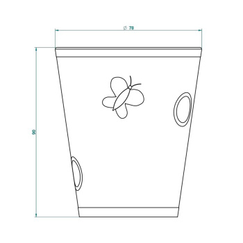 Чашка керамическая THG Capucine Vert Decor Platine A7E-A02-4608 белый