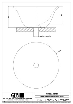 Накладная раковина Gessi Goccia 39123.519 Gres