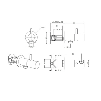 Гигиенический душ со шлангом Cisal Shower 120 см,вывод с держателем и встроенный прогрессивный картридж, белый матовый CV0079754Q