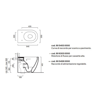 Унитаз напольный Catalano Sfera 514550001 белый глянцевый