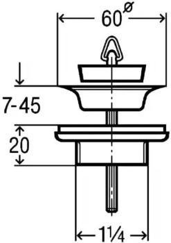 Выпуск для раковины Viega 100261 хром