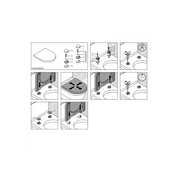 Duravit Duraplus Сиденье для унитаза без автоматического опускания петли: пластик, Цвет: Белый