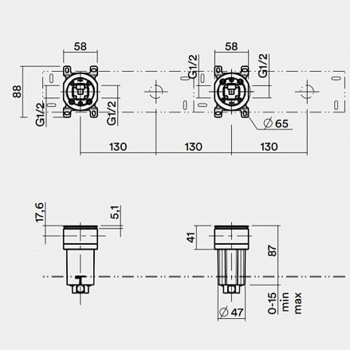 Встраиваемая часть QuadroDesign  Универсальная (соответствует GI3) IN010/1