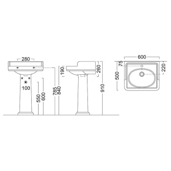 Пьедестал POMPEI Kerama Marazzi белый глянцевый PO.col.01