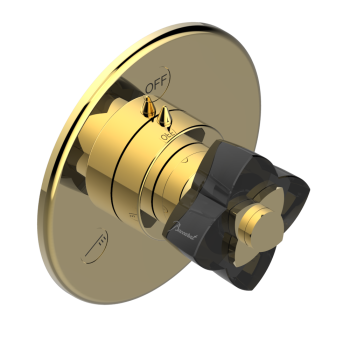 Переключатель THG Petale De Cristal Noir U6D-F01-48M2SB полированное золото