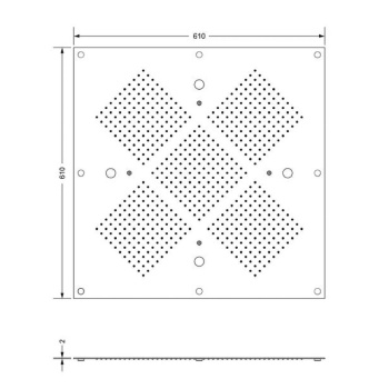 Верхний душ Jorger 649.14.640.000 chrome