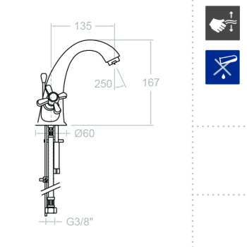 Смеситель для раковины Ramonsoler Gaudi 3101C