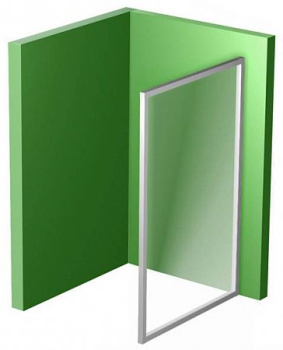 Боковая стенка 100 см Ravak 10° 9UVA0U00Z1, transparent, сатин