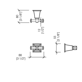 Крючок двойной Devon&Devon Time хром TM322CR