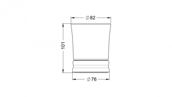 Стакан Jorger Belledor 631.00.046.035 серебряный никель/матовое стекло