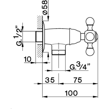 Кран Cisal Arcana Ceramic AC00144021 хром