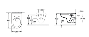 Унитаз подвесной Villeroy&Boch O.novo 5660R001
