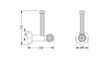Держатель для туалетной бумаги Jorger Florale Crystal 600.00.015.000 chrome