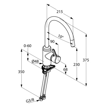 Смеситель Kludi Bingo star 428030578 для раковины