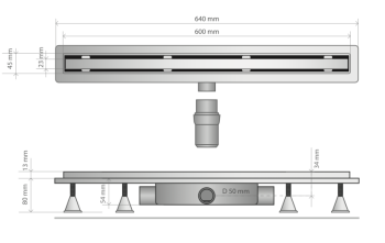 Дренажный канал OMP Tea Renova Eco 4943.803.8 60 см хром