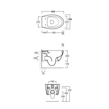 Унитаз подвесной безободковый Simas Lft Spazio LFT18 bi rimless белый, без крепления f85