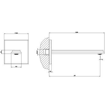 Излив Gessi Eleganza 46100.087 Brushed Gold