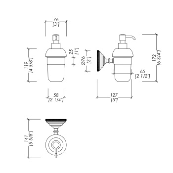 Дозатор для жидкого мыла Devon&Devon Diamond хром WHD530CRBI