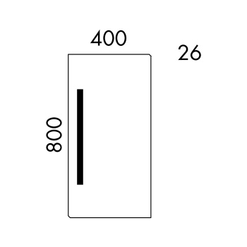 Зеркало Burgbad Iveo 40х80см, с подсветкой 4250k, LED, цвет: хром